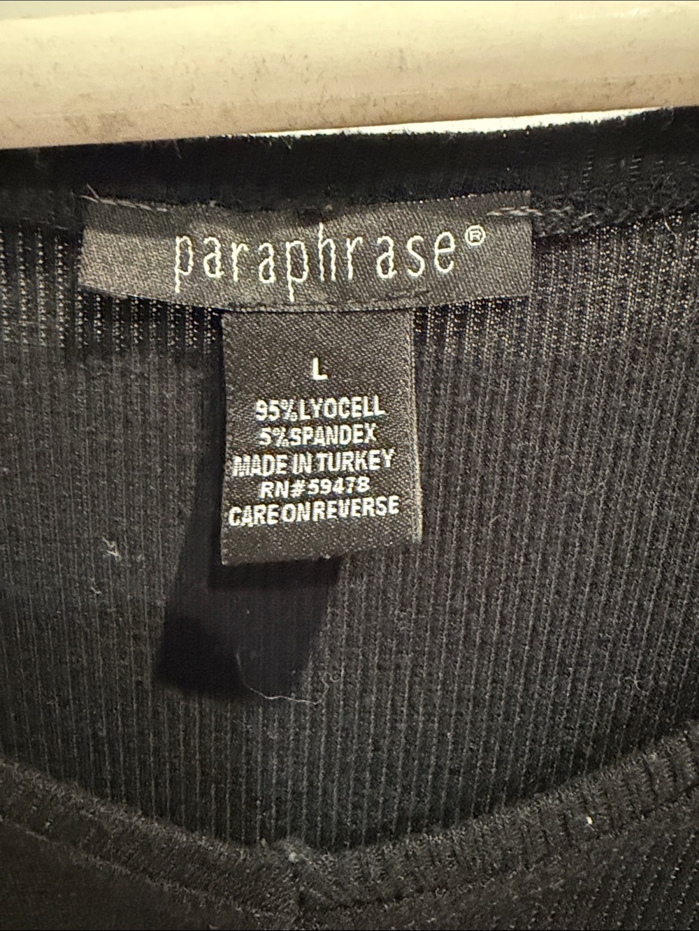 Paraphrase Black V-Neck Short Sleeve Tunic - Picture 2 of 3
